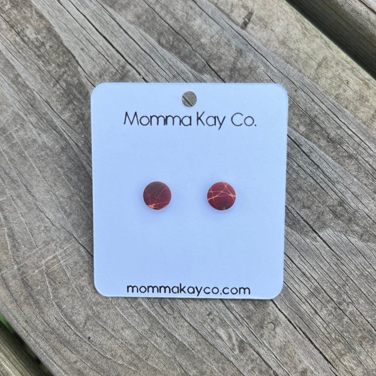 Colorful Fall Mokume Regular Mini Studs Polymer Clay Earrings