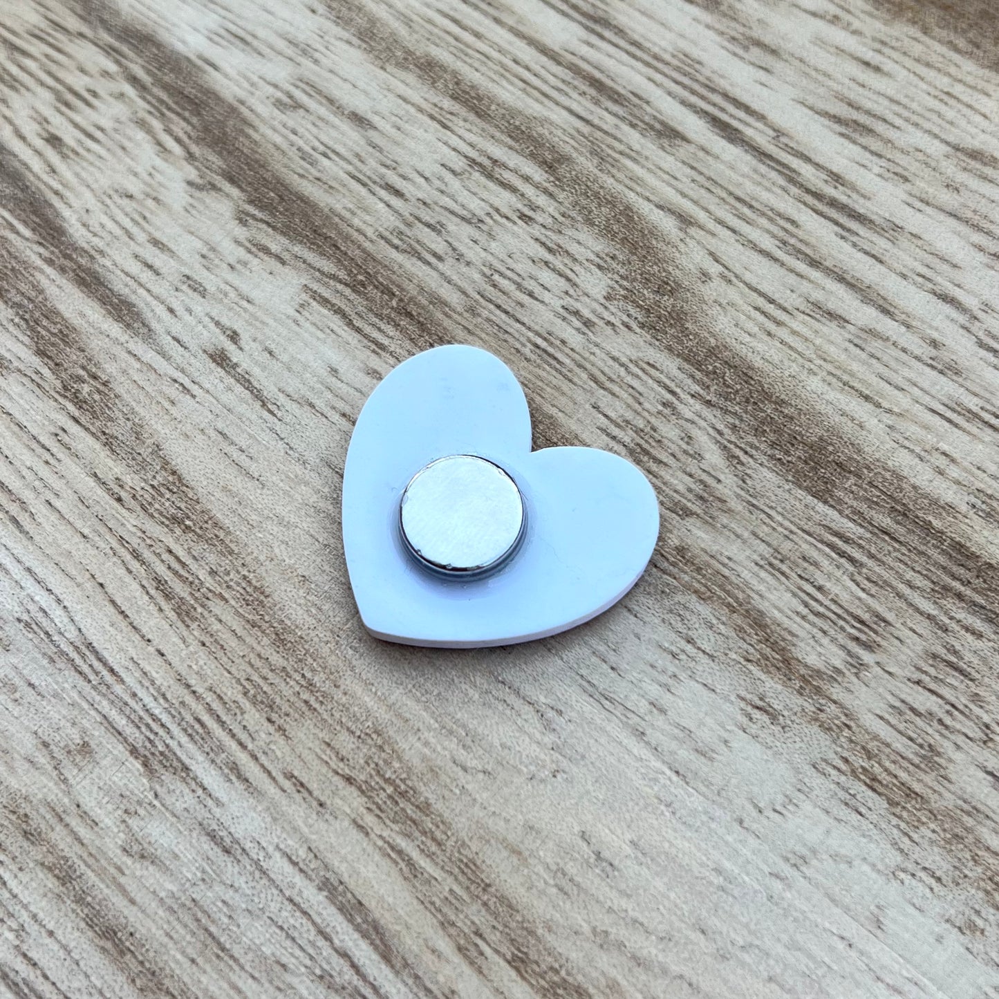 Vintage Floral Heart Magnet Polymer Clay