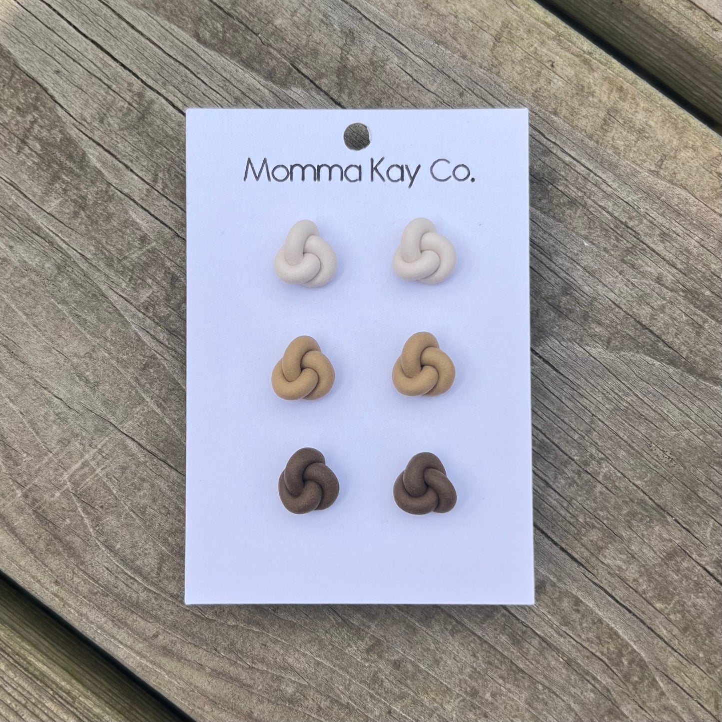 Neutral Fall Knotted Stud Pack