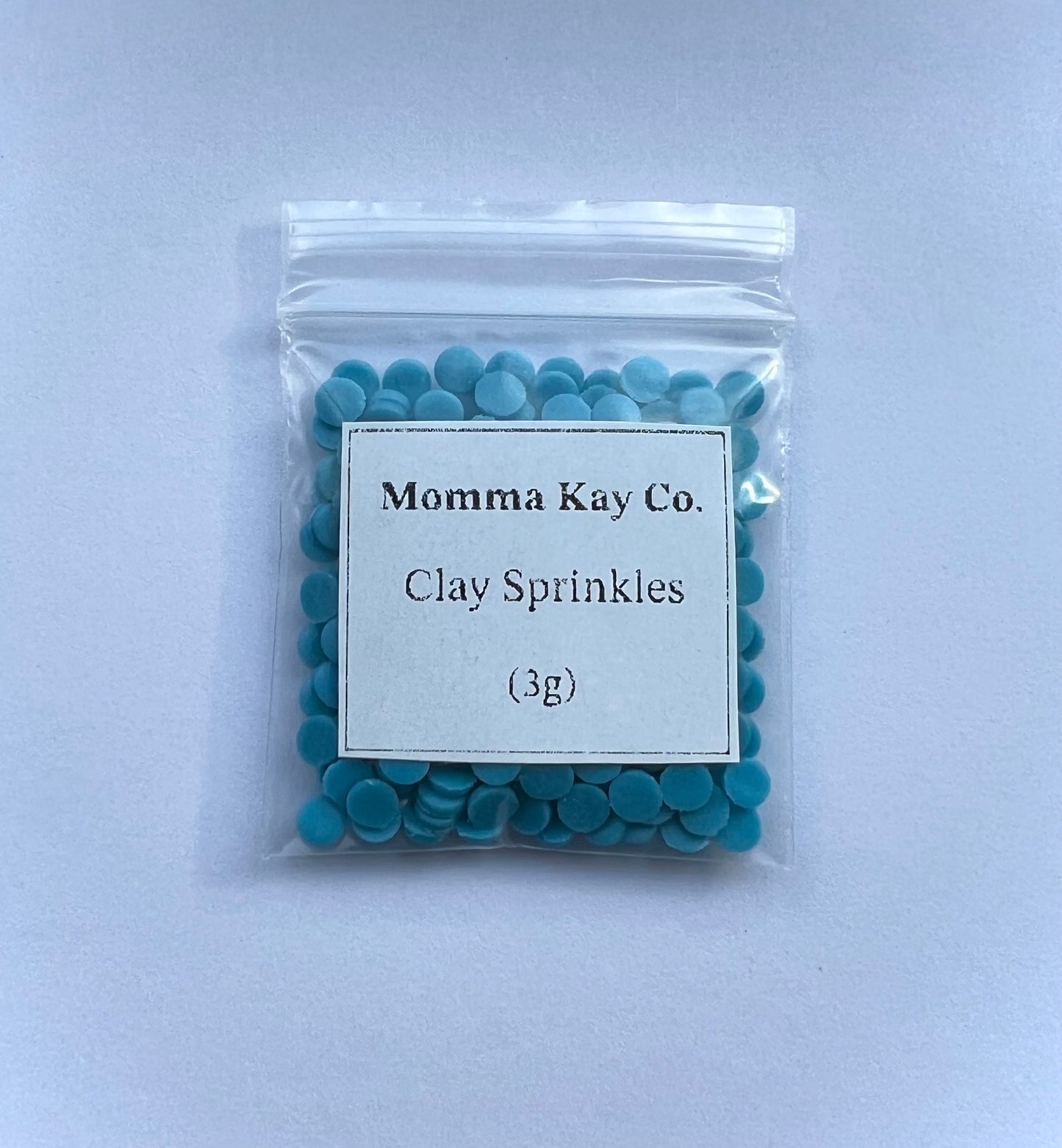 Robin Egg Blue Circle Clay Sprinkles (3g)