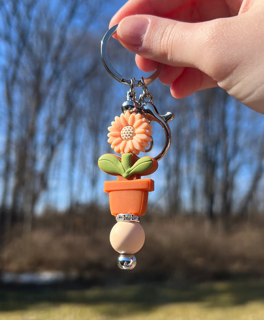 Coral Flower Keychain