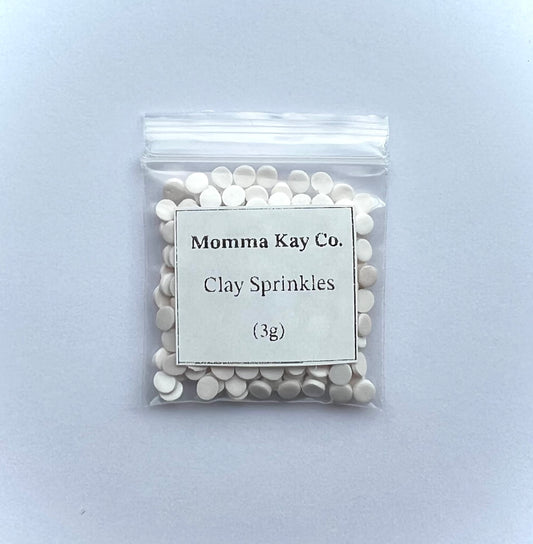 White Circle Clay Sprinkles (3g)