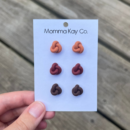 Colorful Fall Knotted Stud Pack