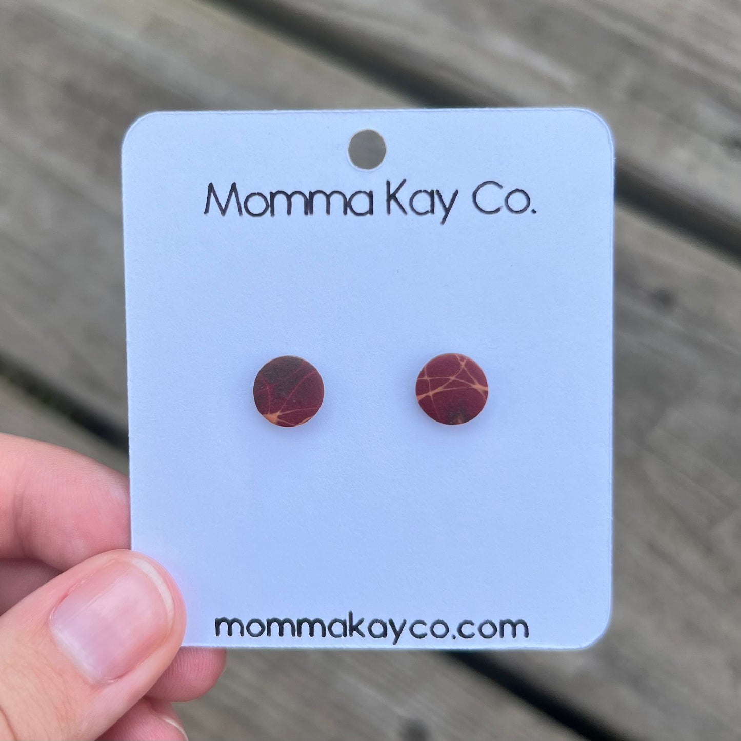 Colorful Fall Mokume Regular Mini Studs Polymer Clay Earrings