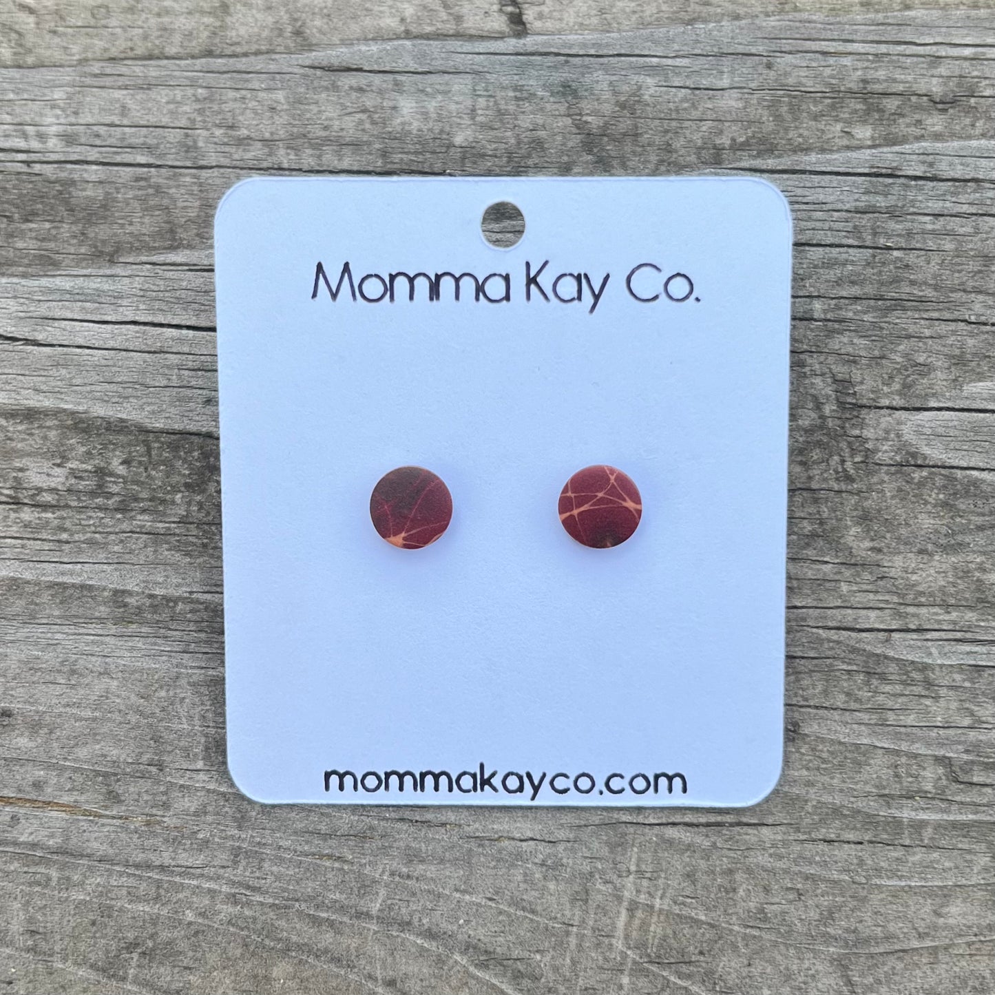 Colorful Fall Mokume Regular Mini Studs Polymer Clay Earrings
