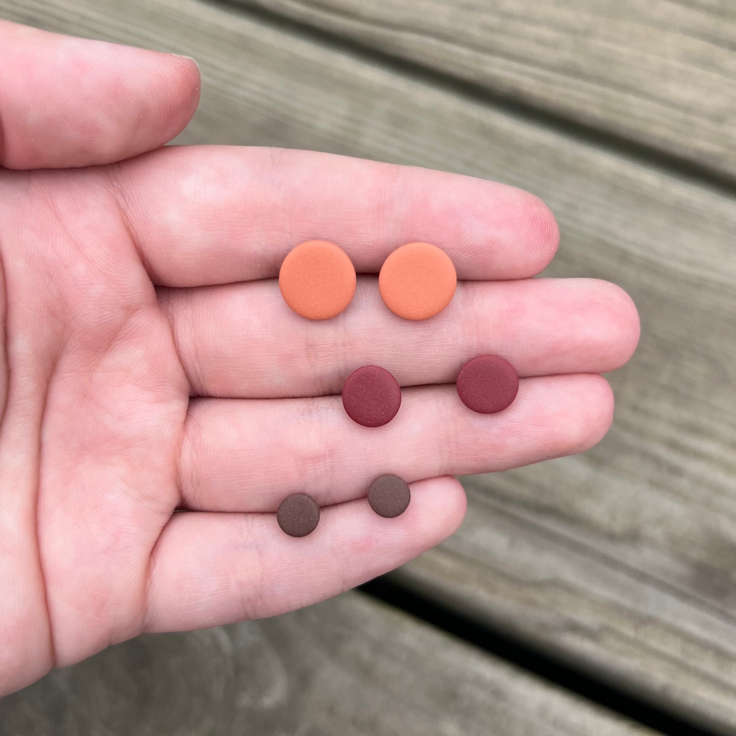 Colorful Fall Stud Pack Regular Mini Micro Polymer Clay Earrings