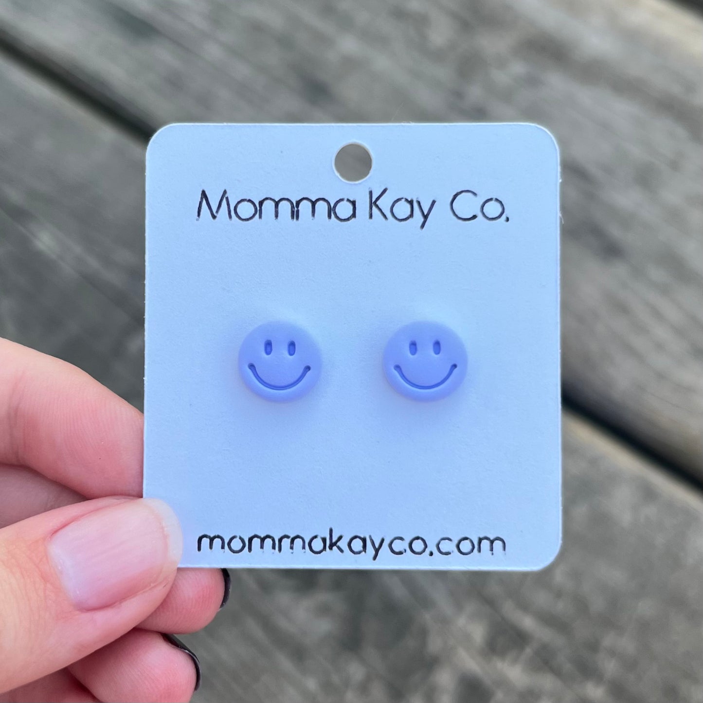 Smiley Studs Cotton Candy Cloud Collection Polymer Clay Earrings