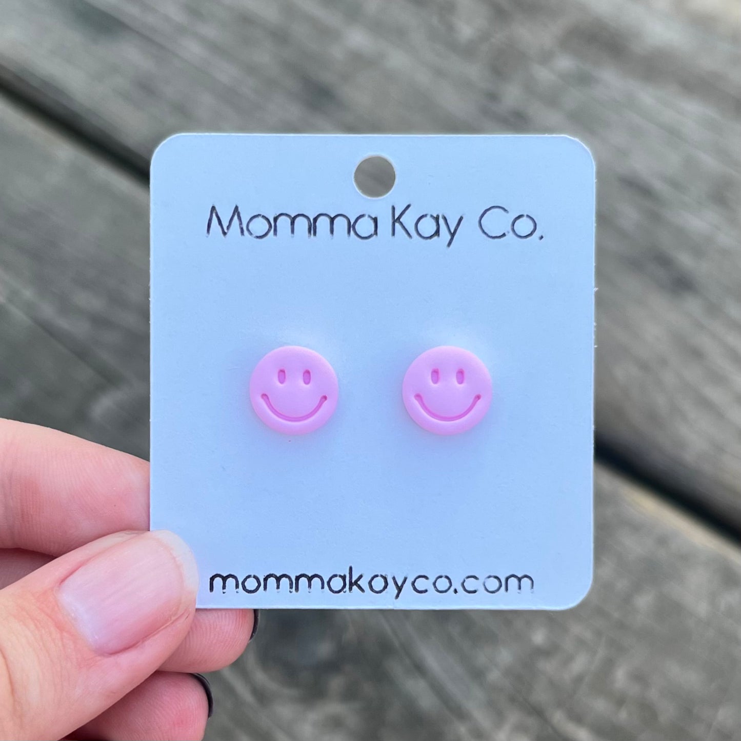 Smiley Studs Cotton Candy Cloud Collection Polymer Clay Earrings