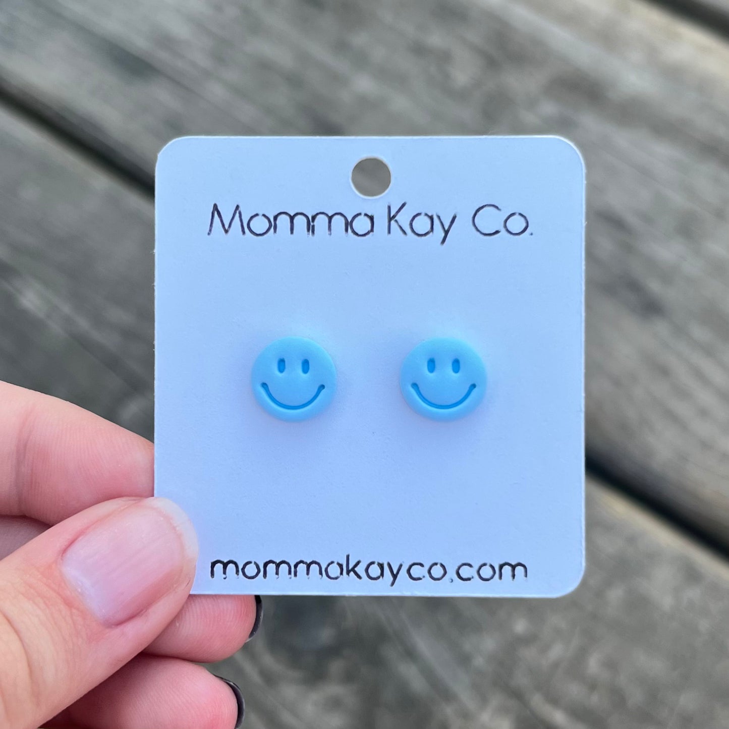 Smiley Studs Cotton Candy Cloud Collection Polymer Clay Earrings