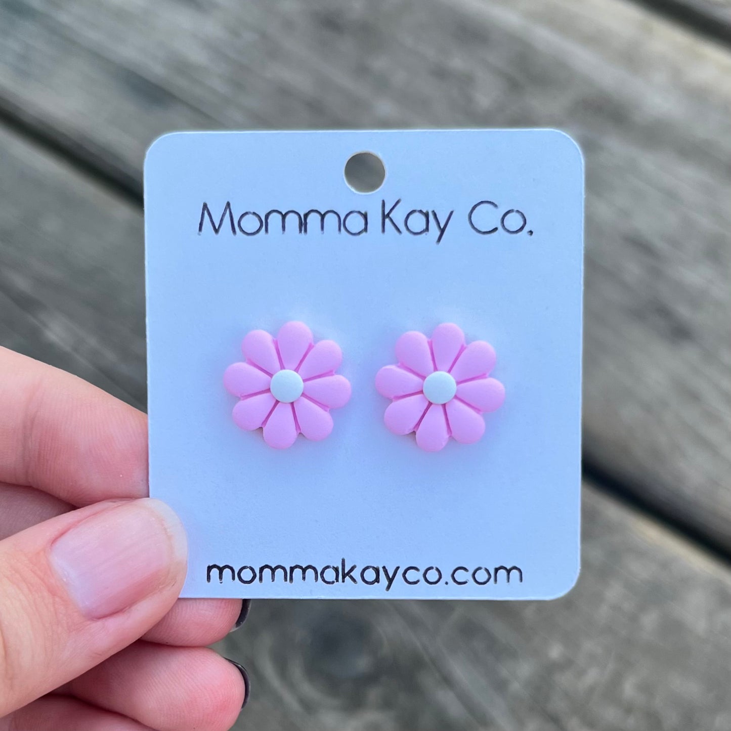 Daisy Flower Studs Cotton Candy Cloud Collection Polymer Clay Earrings