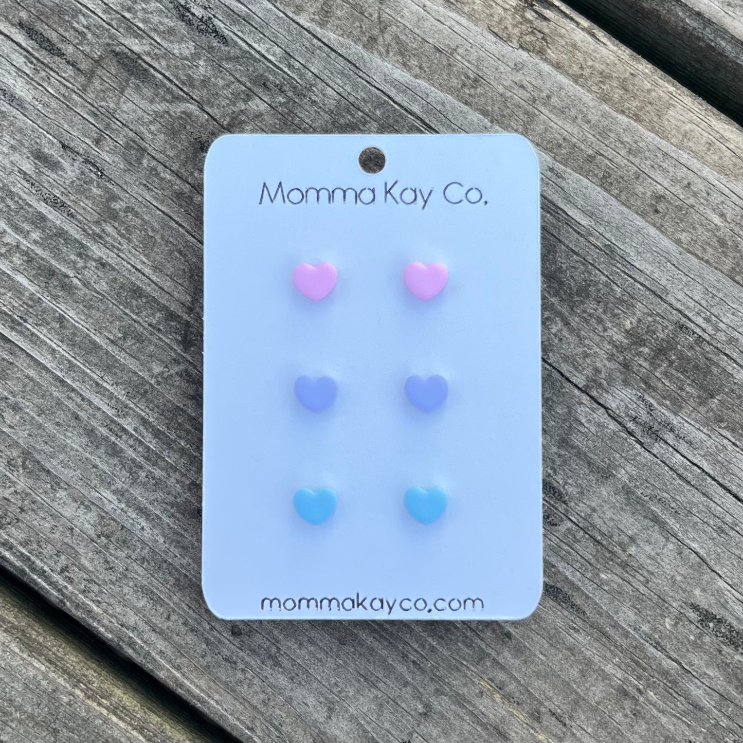 Micro Heart Stud Pack Cotton Candy Cloud Collection Polymer Clay Earrings