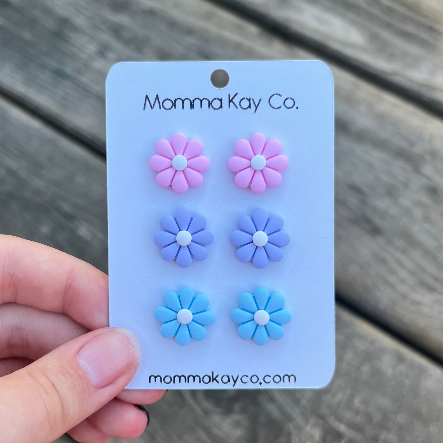 Daisy Flower Studs Cotton Candy Cloud Collection Polymer Clay Earrings
