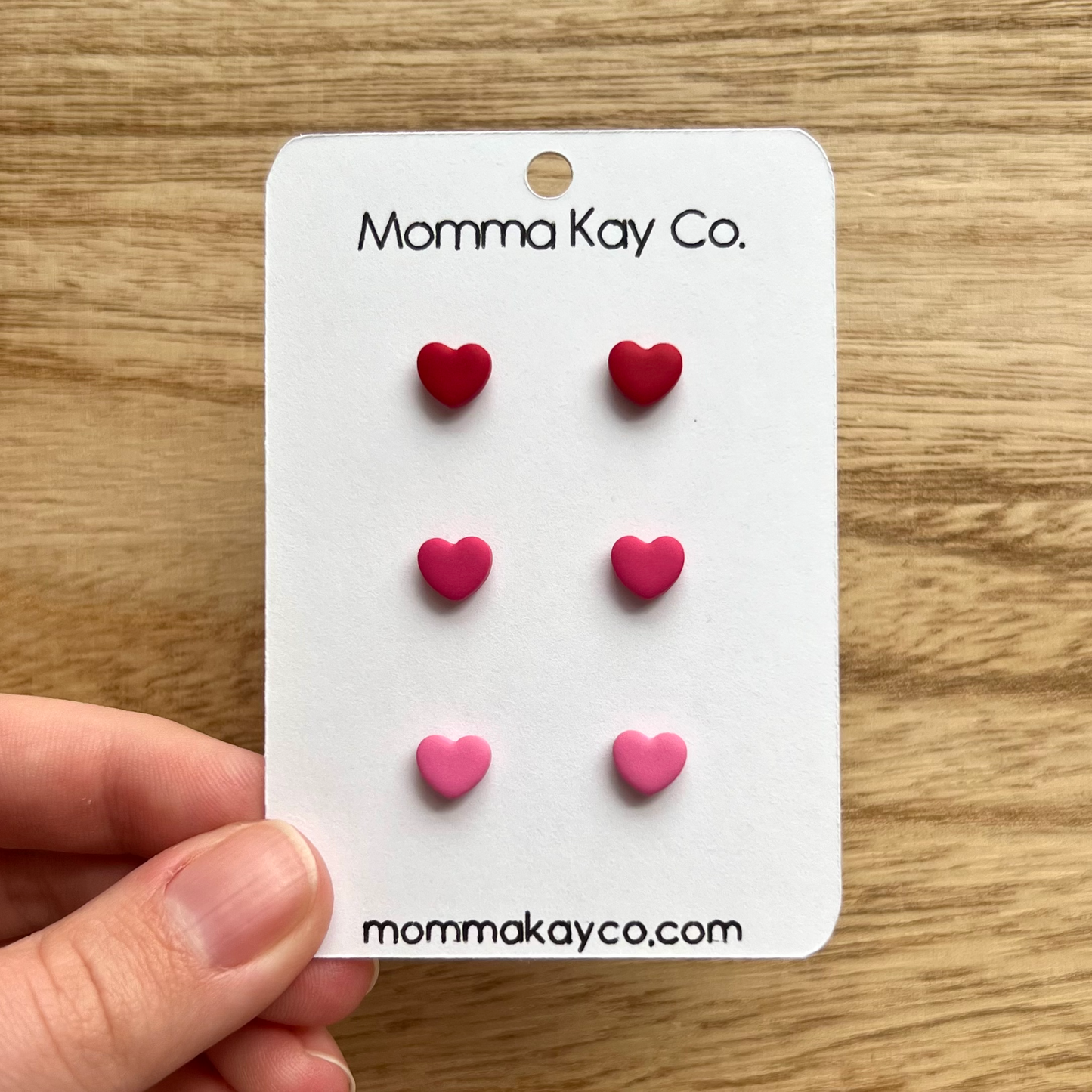 Micro Heart Stud Pack Polymer Clay Earrings
