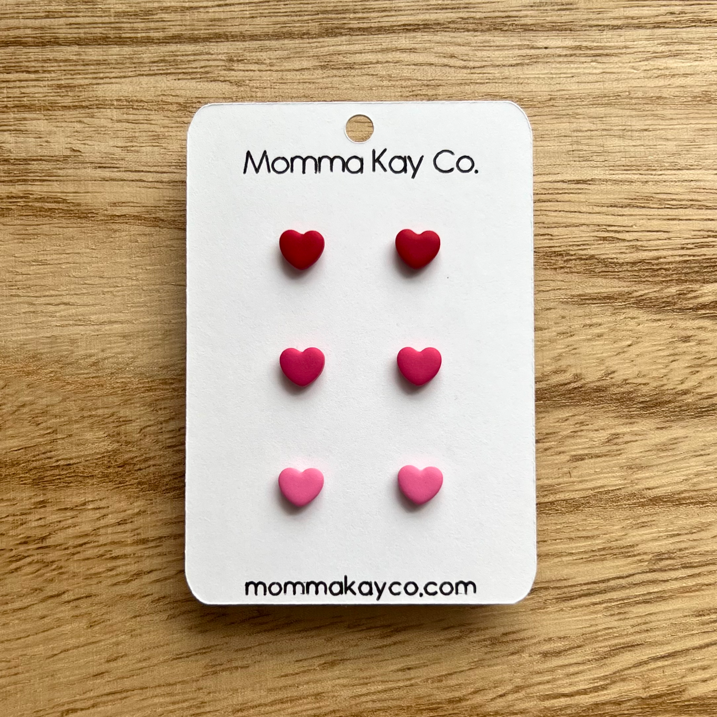 Micro Heart Stud Pack Polymer Clay Earrings