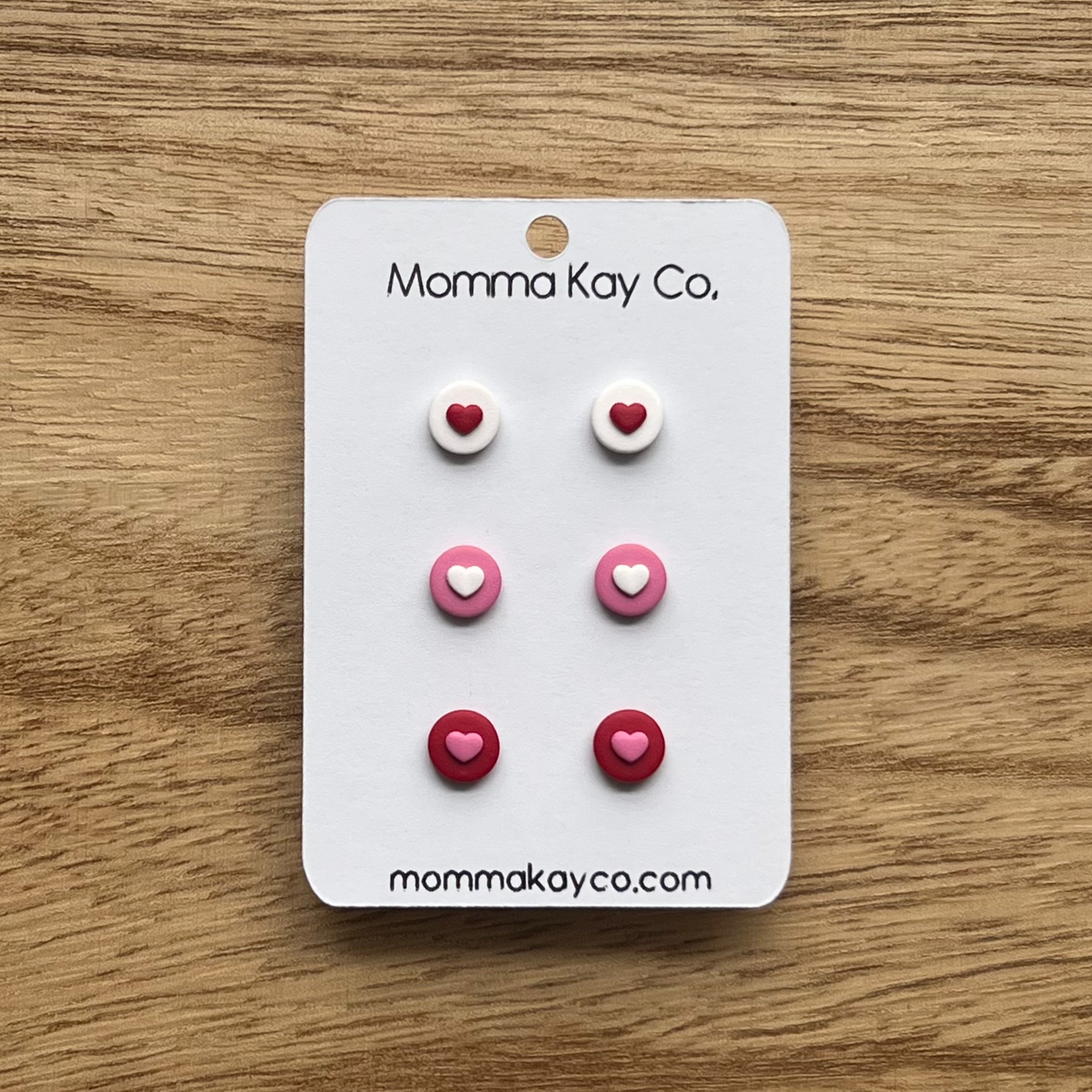 Mini Heart Stud Pack Polymer Clay Earrings