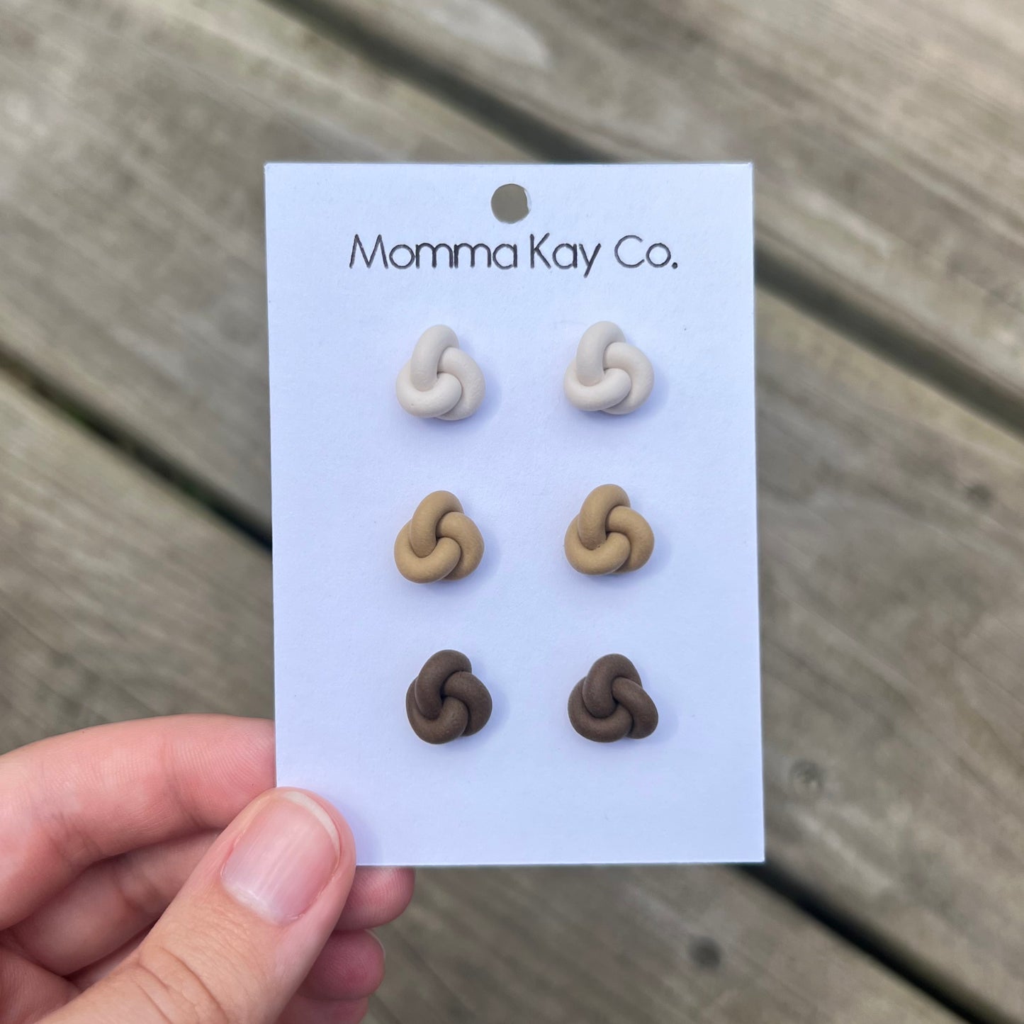 Neutral Fall Knotted Stud Pack