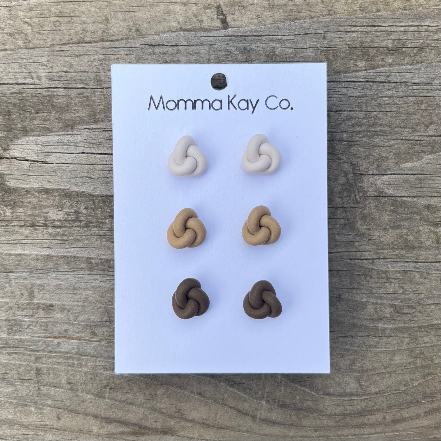 Neutral Fall Knotted Stud Pack