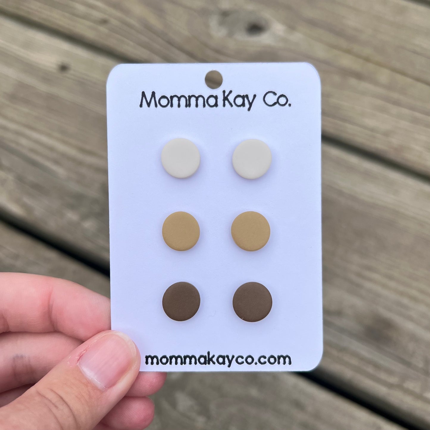 Neutral Fall Stud Pack Regular Mini Micro Polymer Clay Earrings