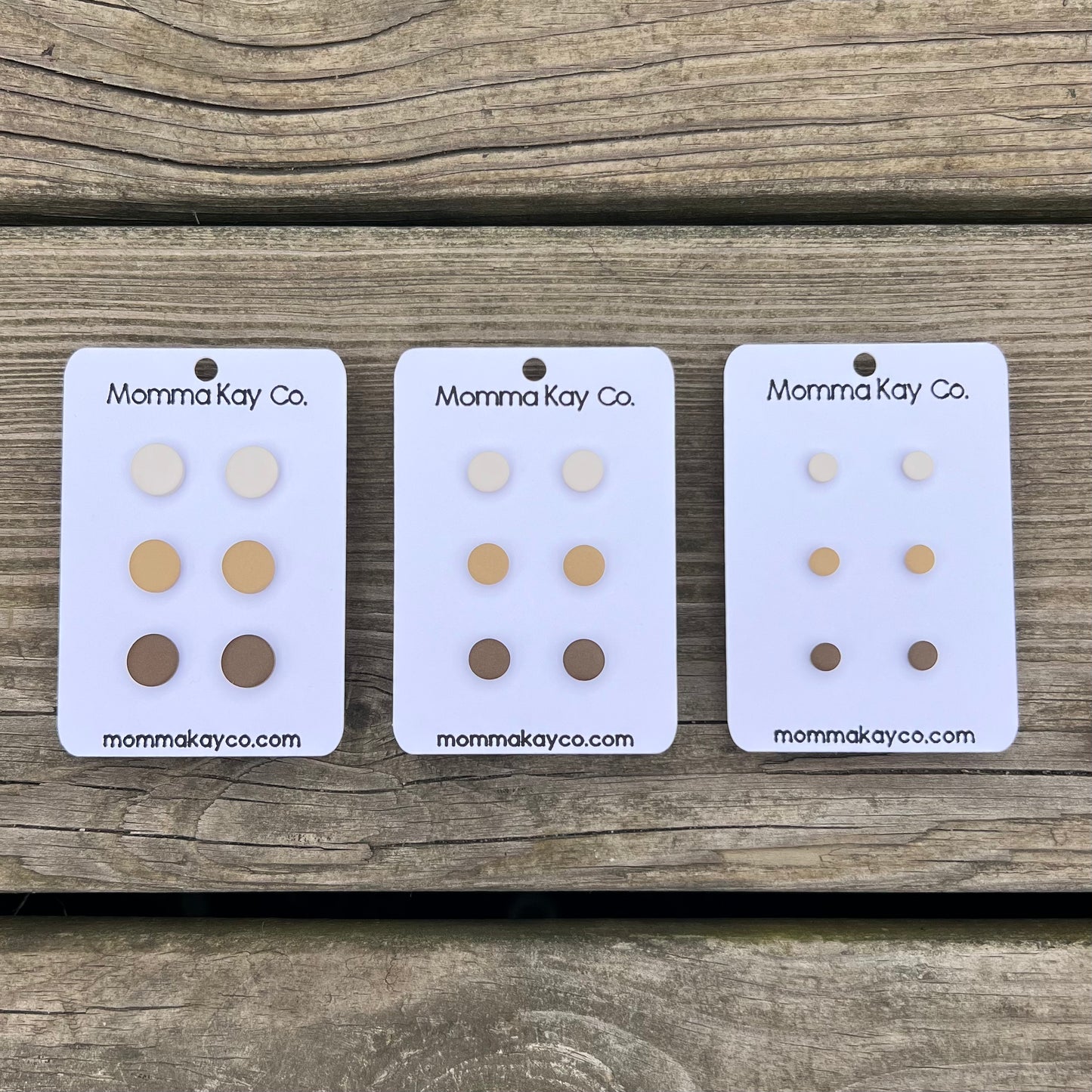Neutral Fall Stud Pack Regular Mini Micro Polymer Clay Earrings