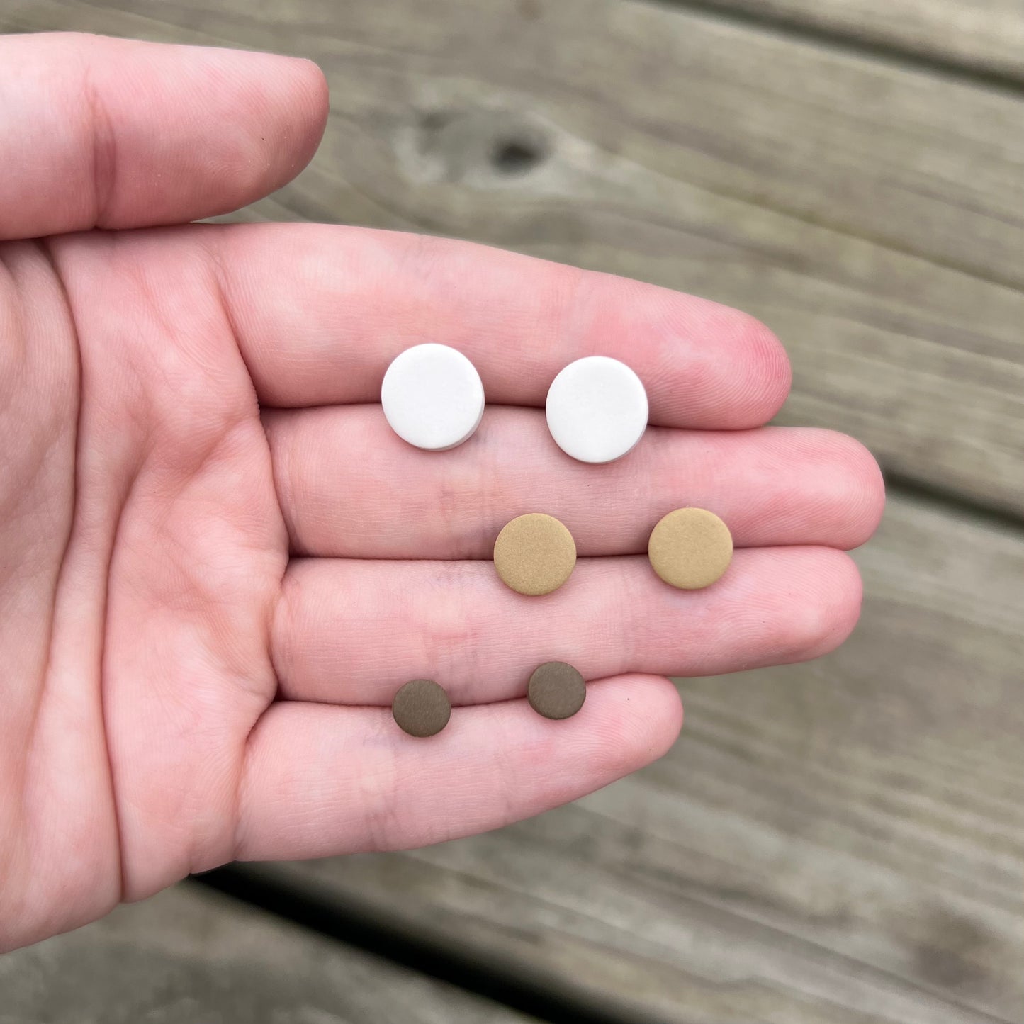 Neutral Fall Stud Pack Regular Mini Micro Polymer Clay Earrings