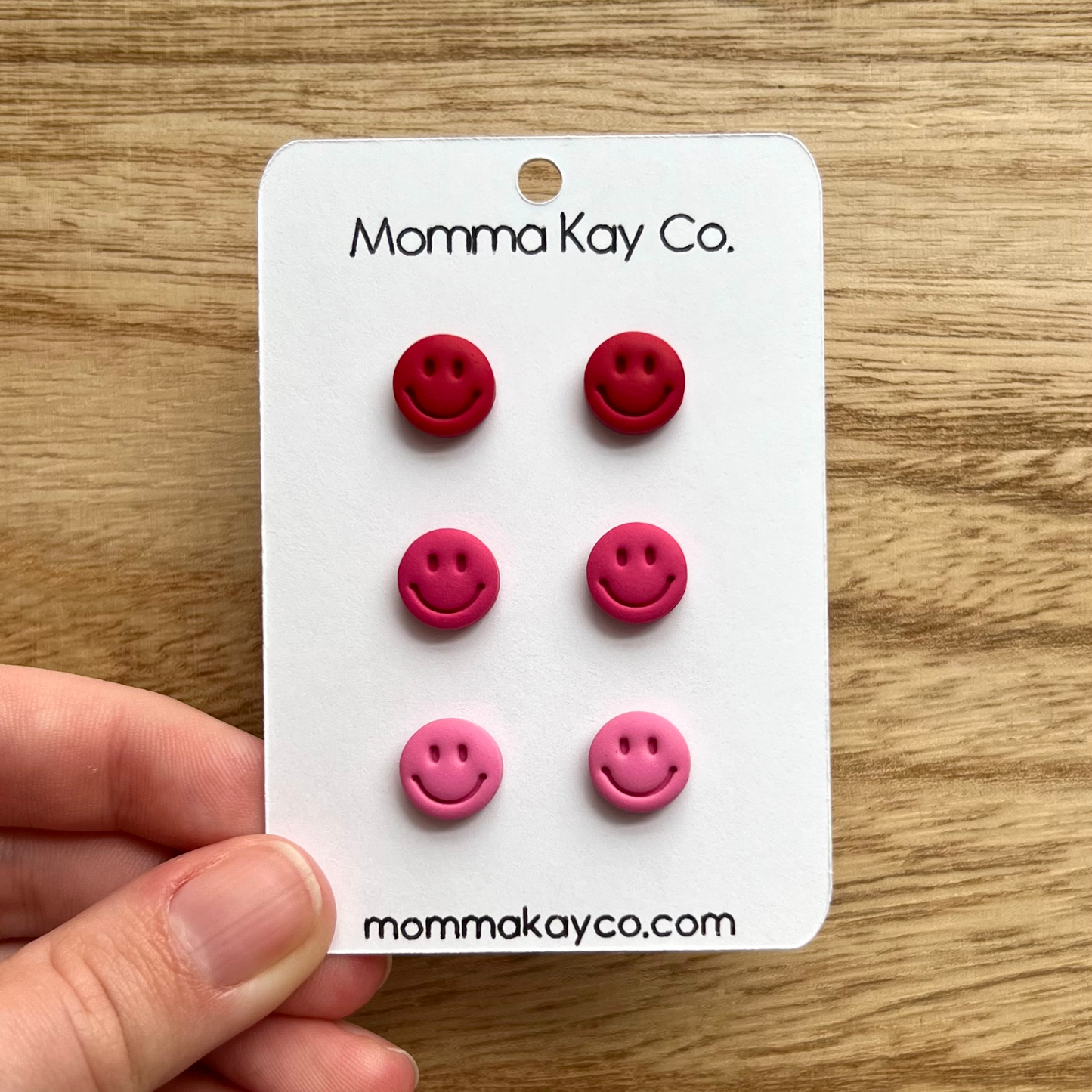 Smiley Stud Pack Polymer Clay Earrings
