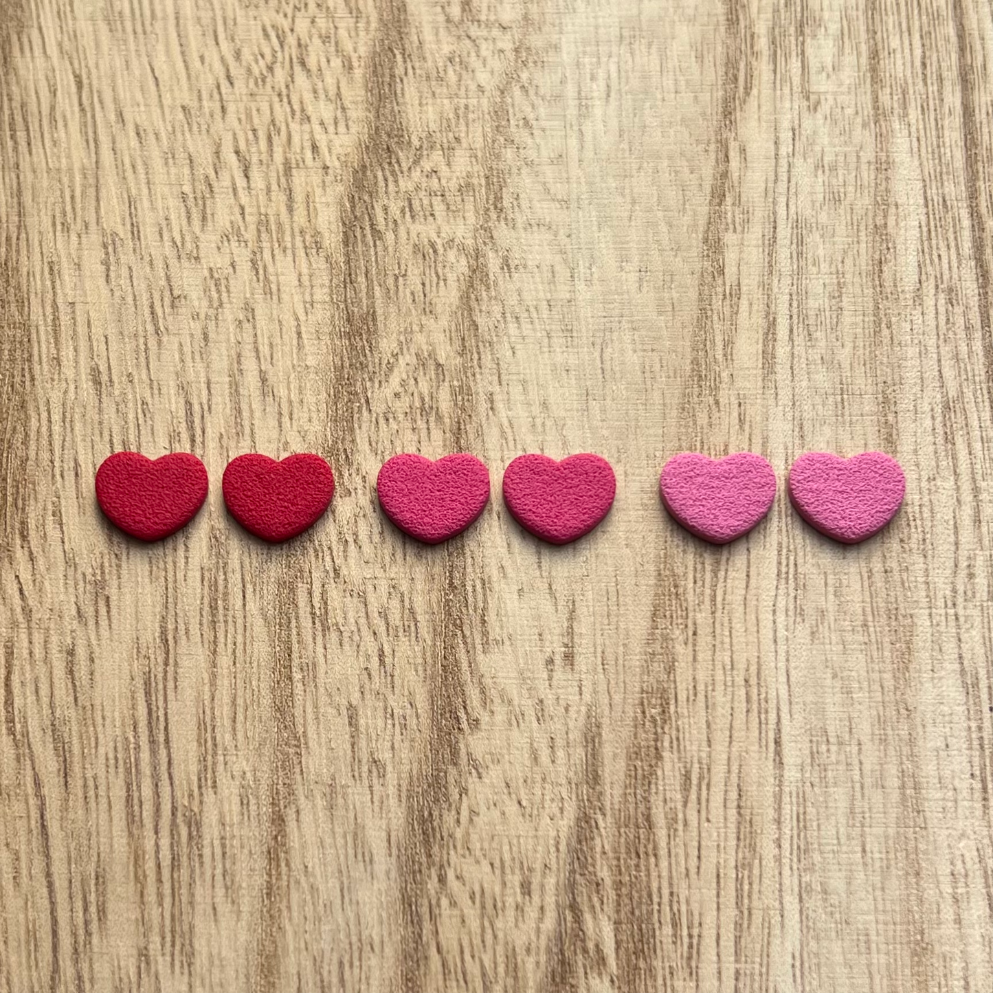 Textured Heart Stud Pack Polymer Clay Earrings