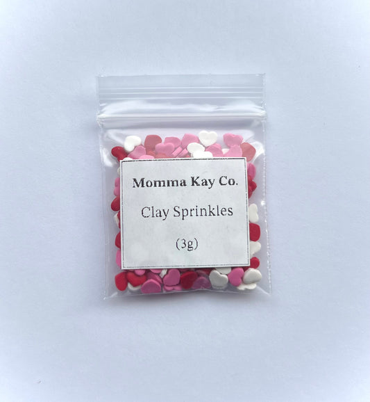 Valentines Mix Heart Clay Sprinkles (3g)