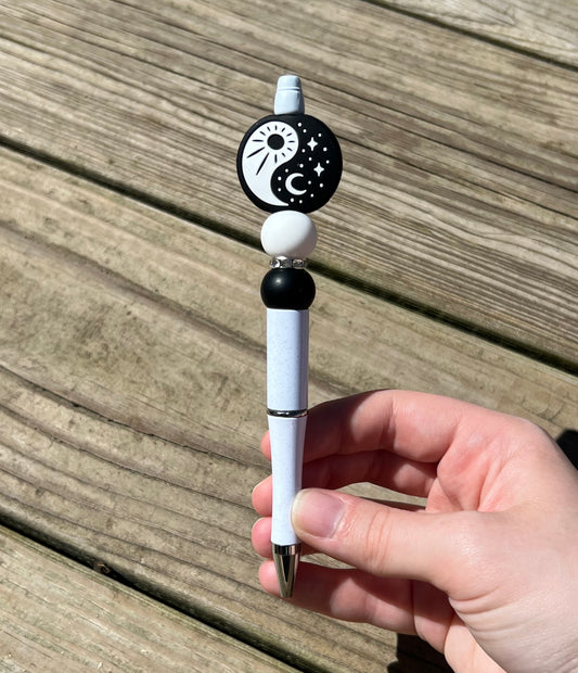 Yin Yang Black and White Pen